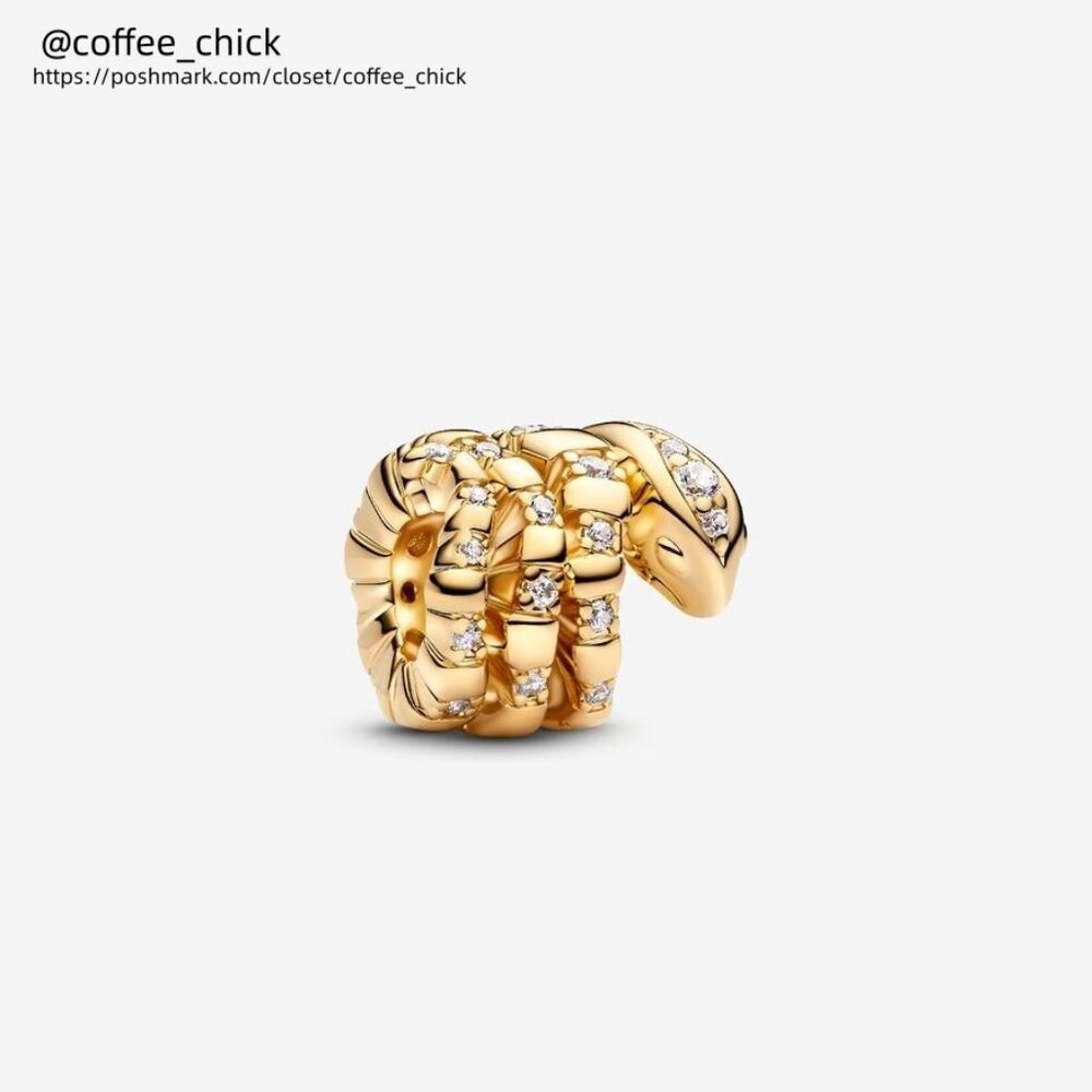 Pandora Curled Snake Charm|Pendant